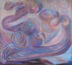 "Invisible Surf", Large-Scale Impasto Abstract Dreamscape by Duane Bousfield