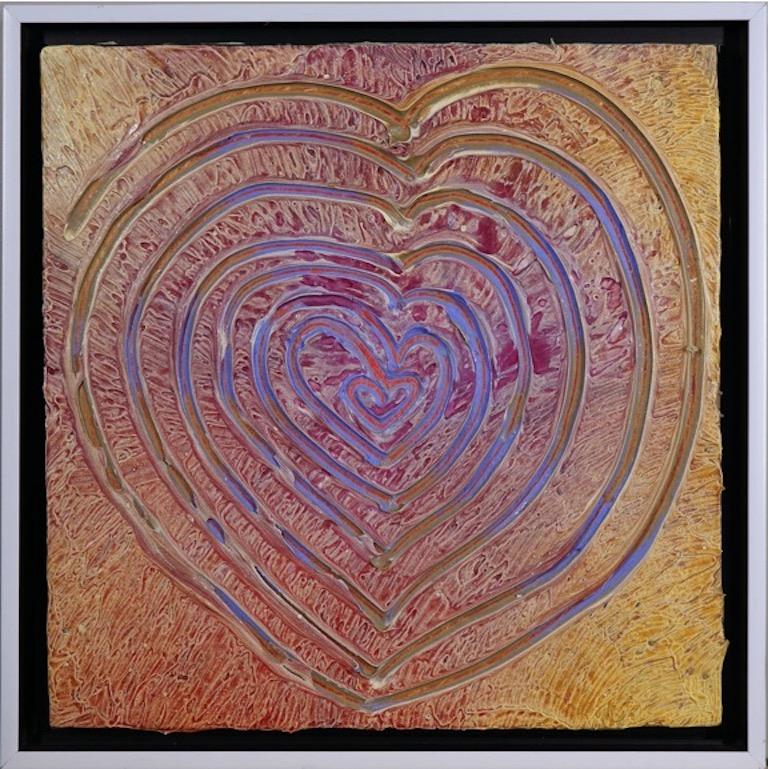 Duane Bousfield Abstract Painting - Reverberating Heart