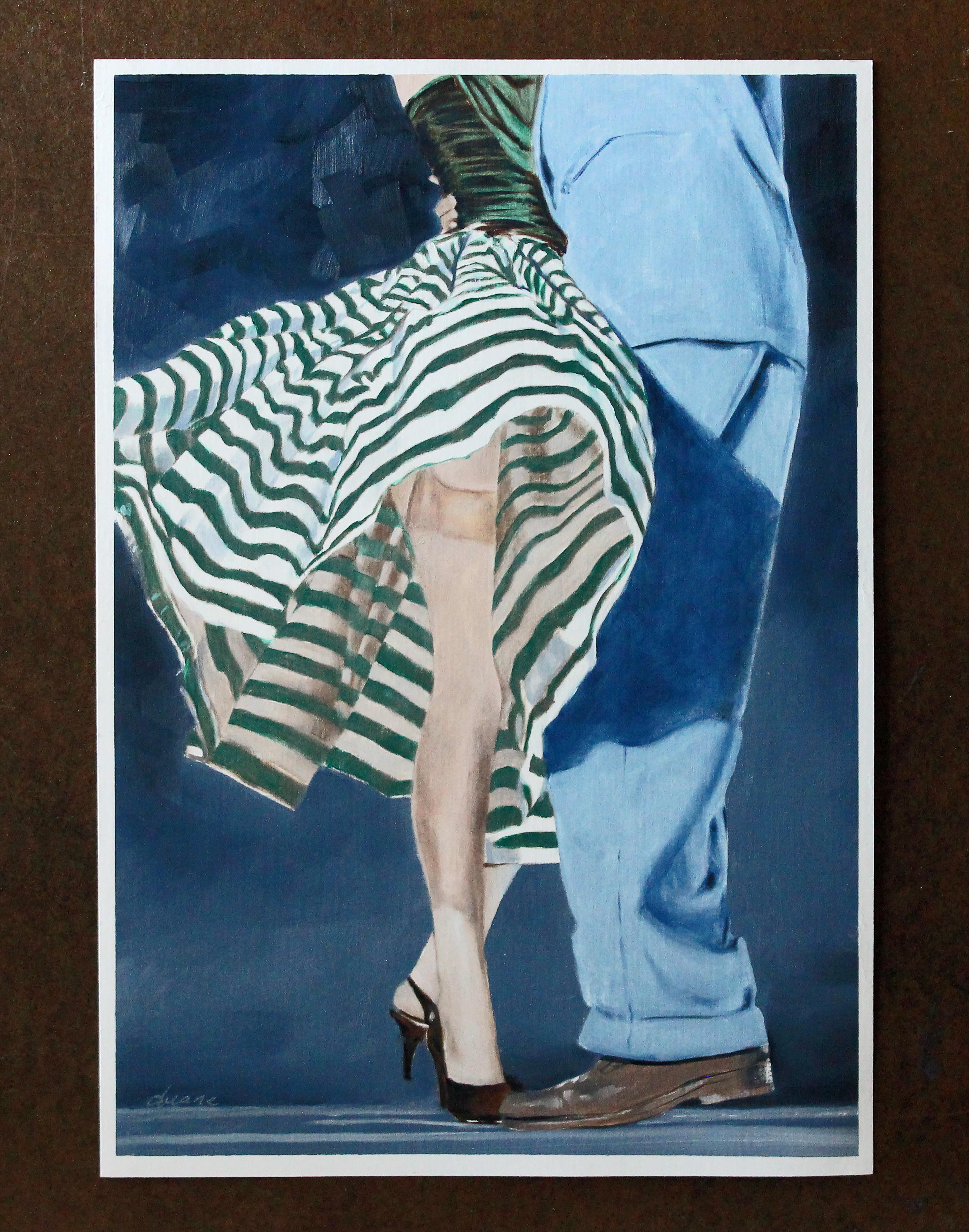 Apfel-Frucht-Streifen, Ölgemälde (Zeitgenössisch), Painting, von Duane Brown