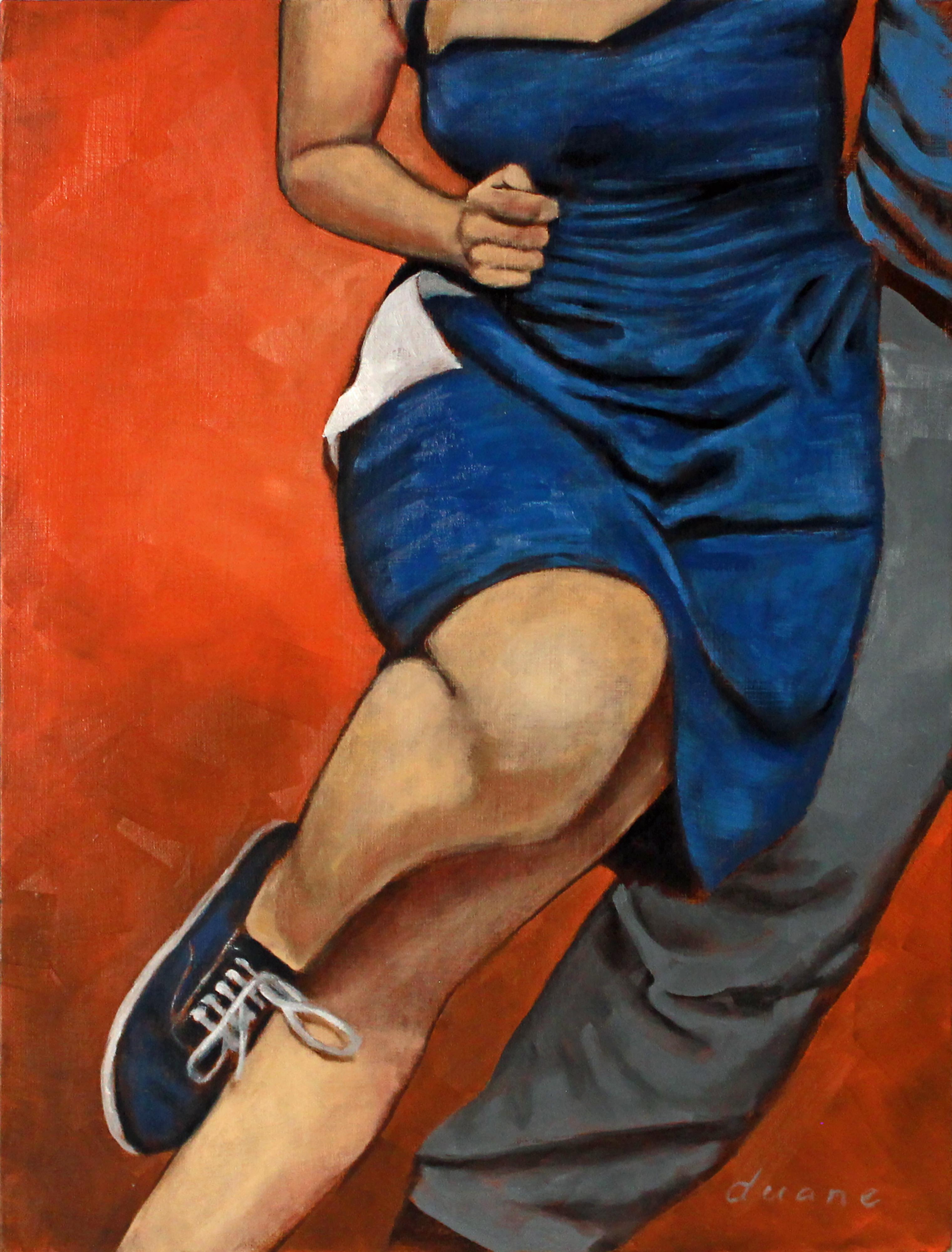 Blaue Schaukel, Ölgemälde