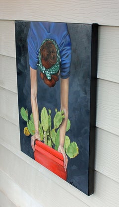 Cactus Flower, Oil Painting