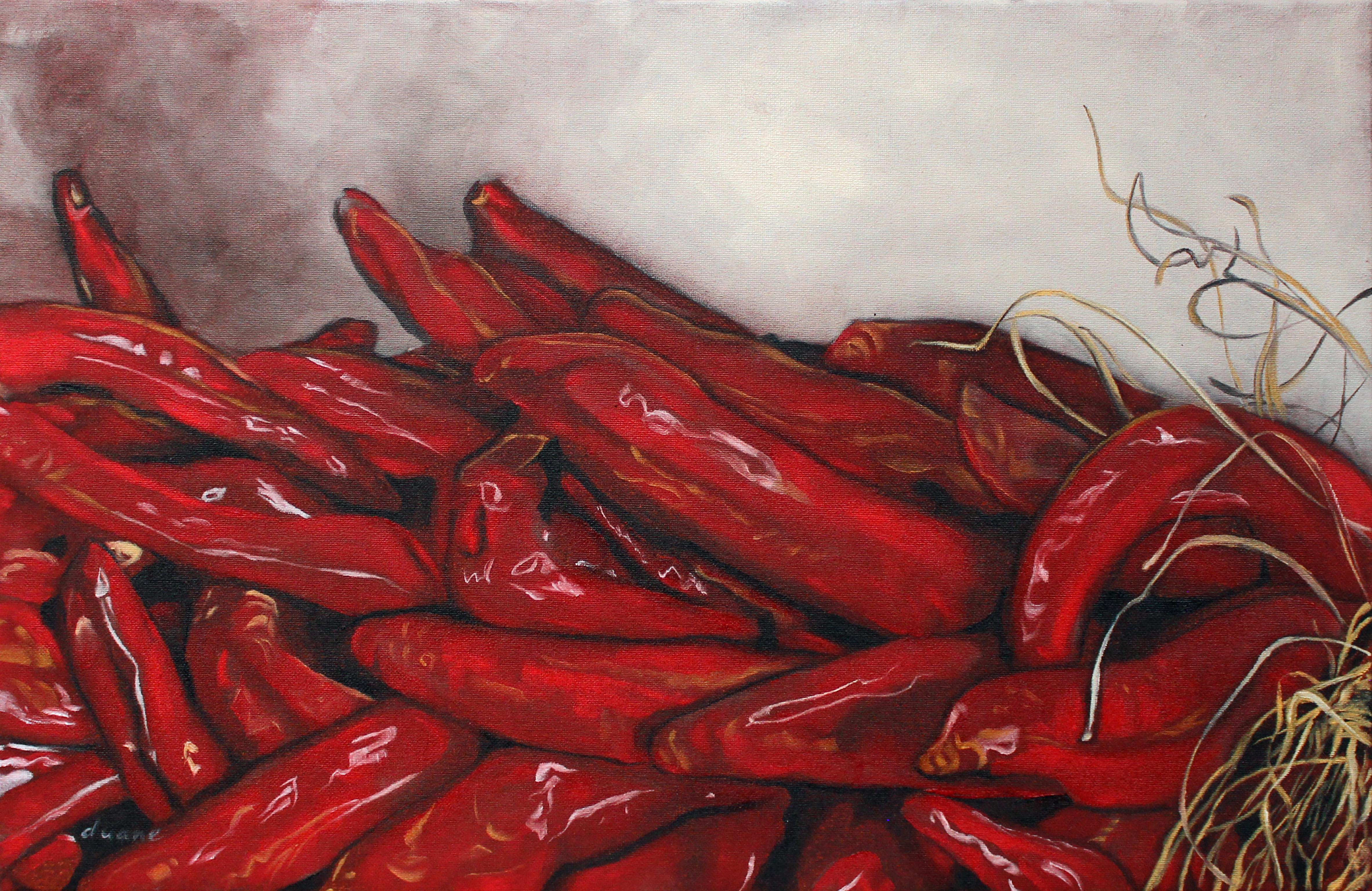 Chile Sandias, Oil Painting