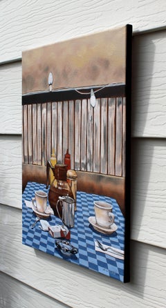 Coffee and Cigarettes, Oil Painting