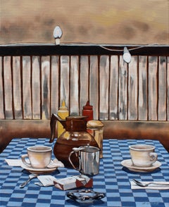 Coffee and Cigarettes, Oil Painting