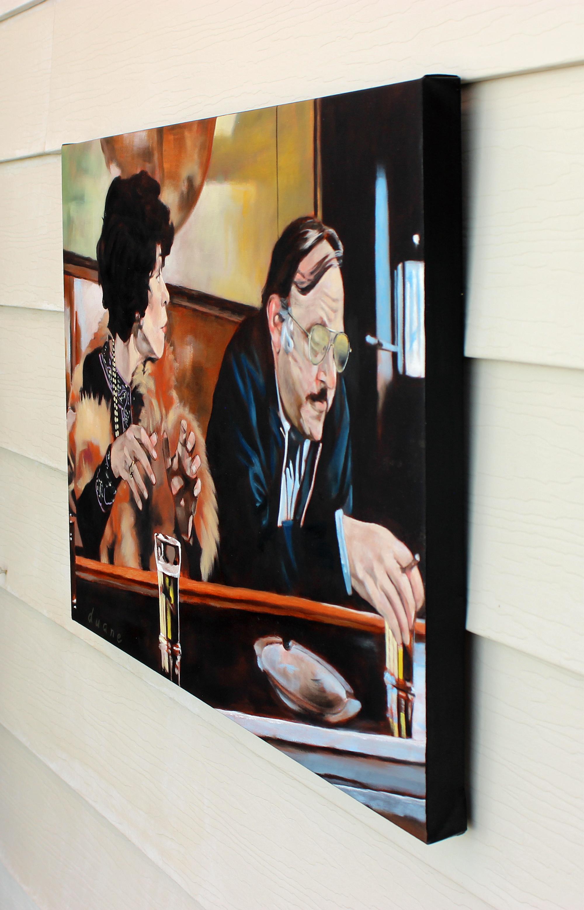 Erster Anruf, Ölgemälde – Painting von Duane Brown