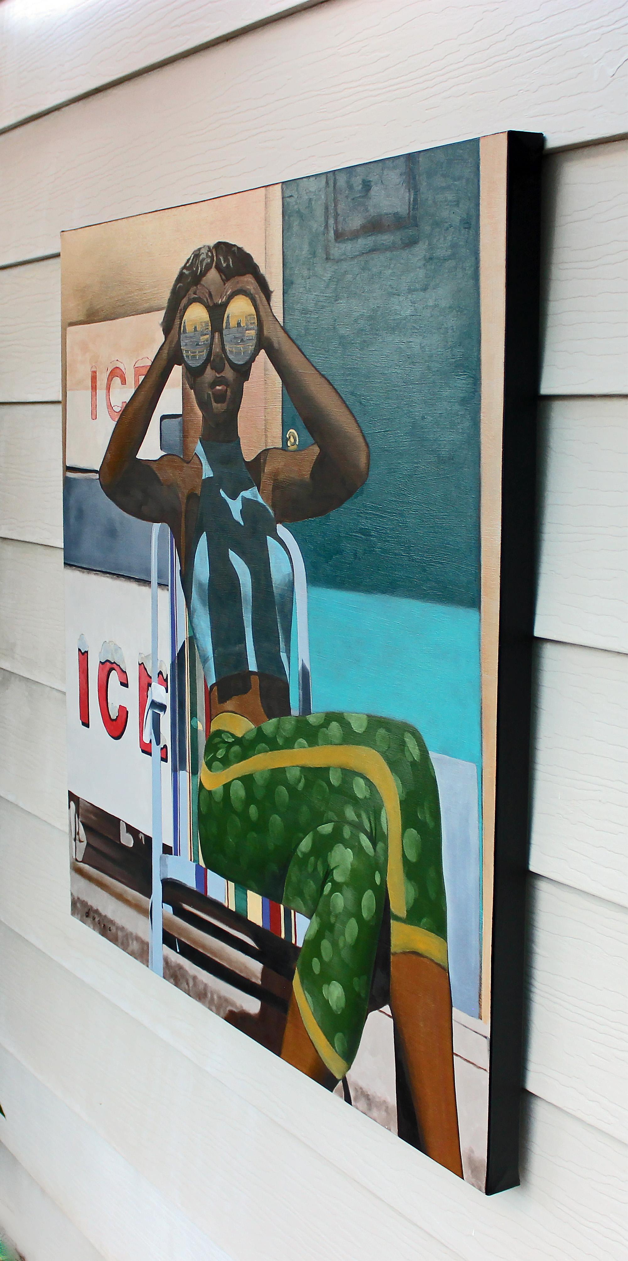 Eis, Ölgemälde – Painting von Duane Brown