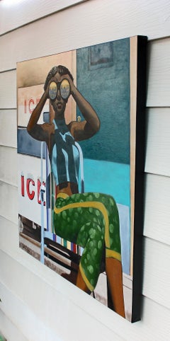 Glace, peinture à l'huile