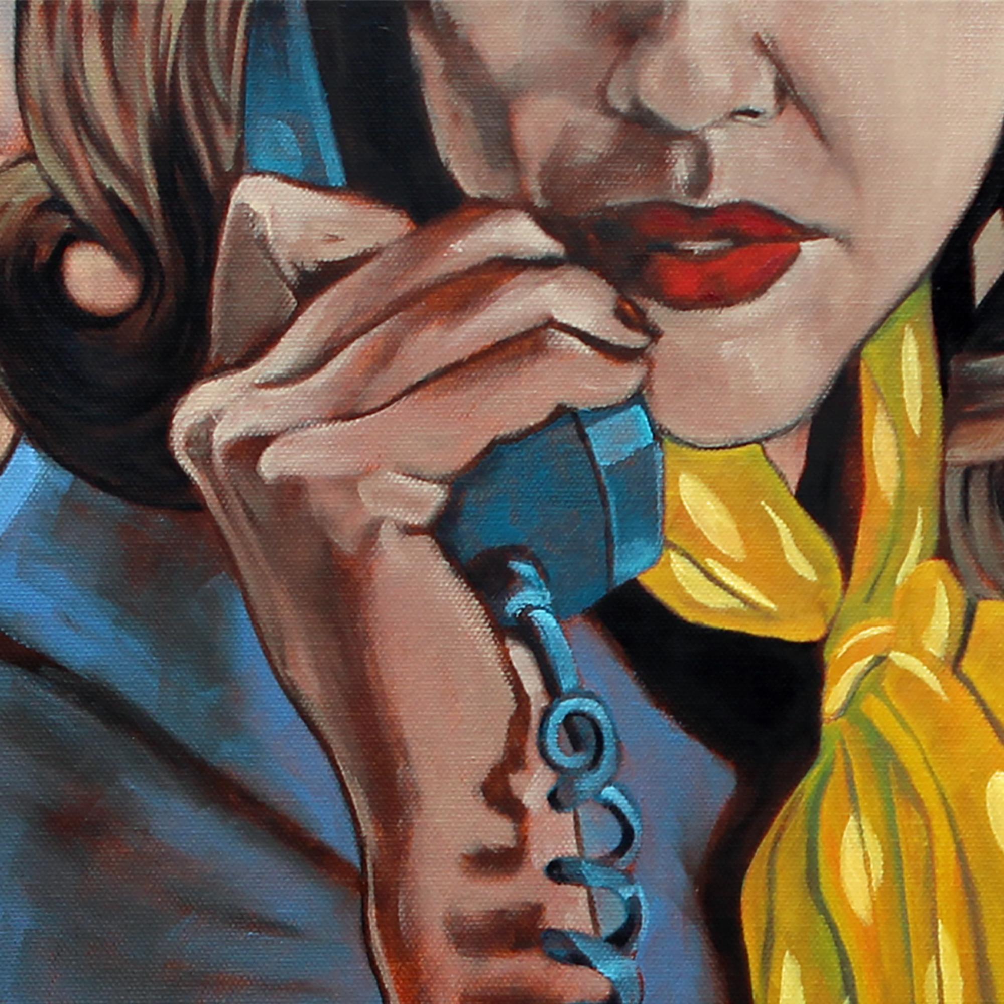 Réception, peinture à l'huile - Gris Figurative Painting par Duane Brown