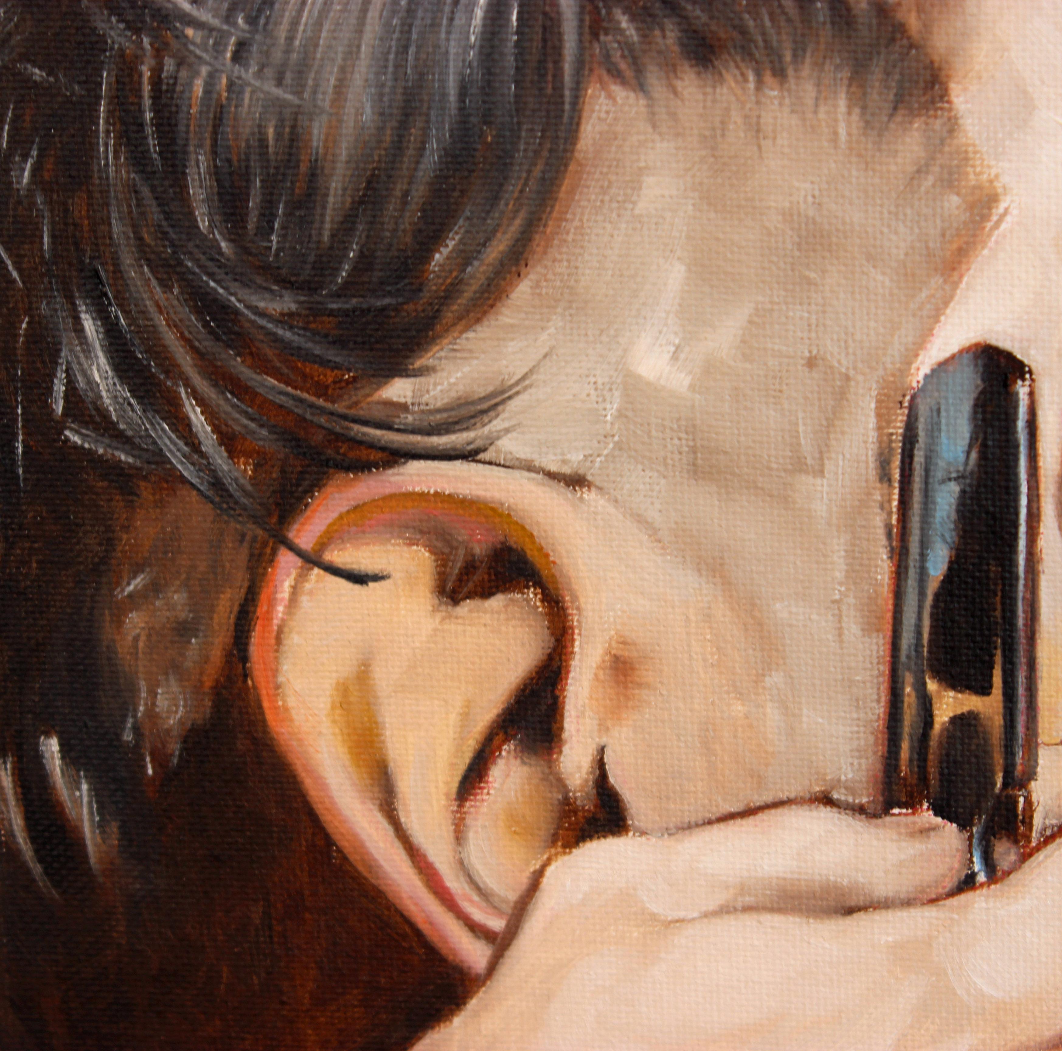 Dotterbart, Ölgemälde (Braun), Portrait Painting, von Duane Brown