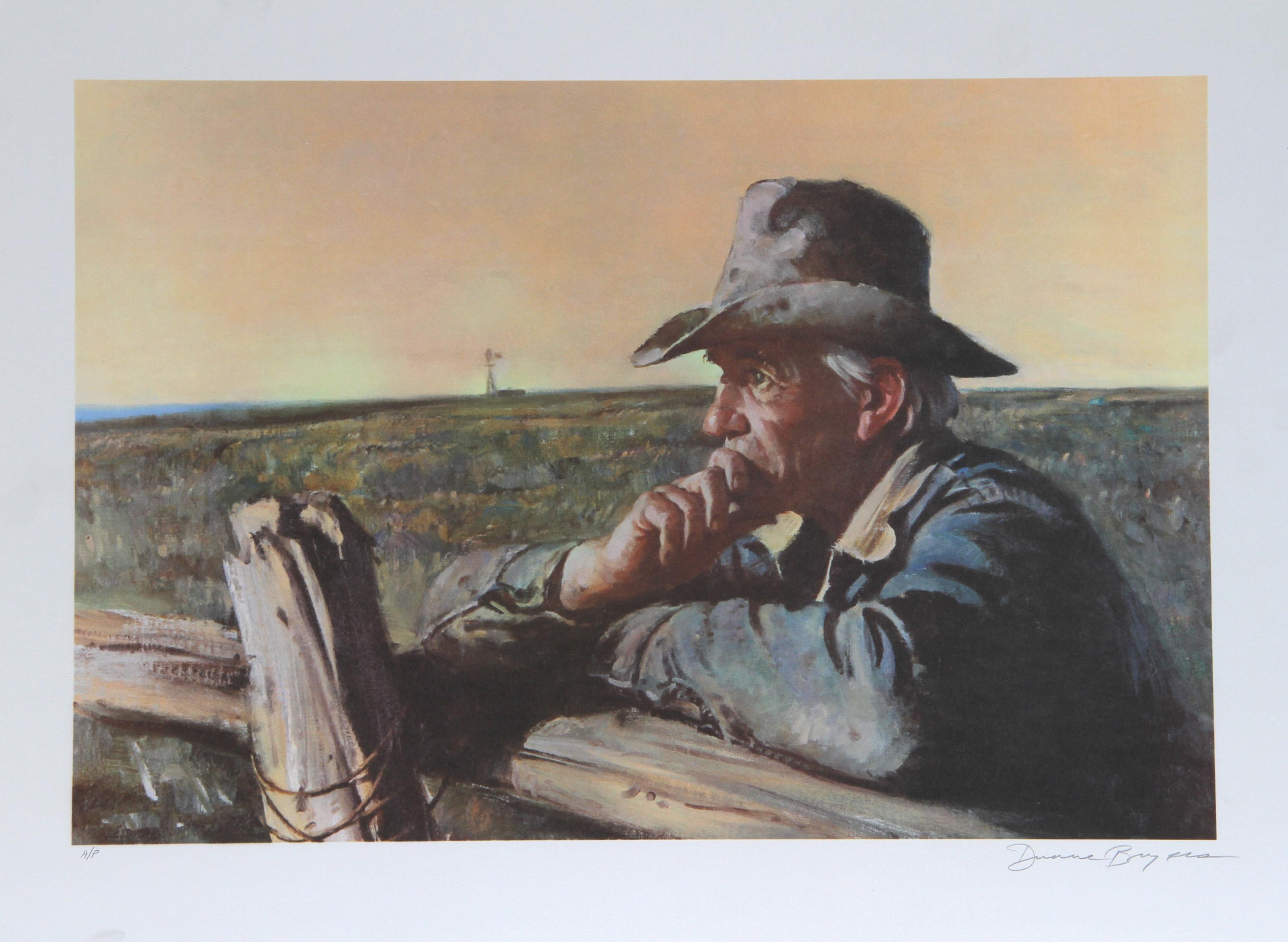 Duane Bryers, americano (1911 - 2012) - All The Yesterdays, Anno:  1979, Medio:  Litografia, firmata e numerata a matita, Edizione:  300, AP, Dimensione immagine:  16 x 23,5 pollici, Dimensioni:  20.5 in. x 28 in. (52.07 cm x 71.12 cm), Descrizione: