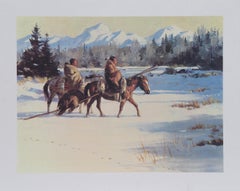 Back Of The River, litografía de arte del Oeste americano por Duane Bryers