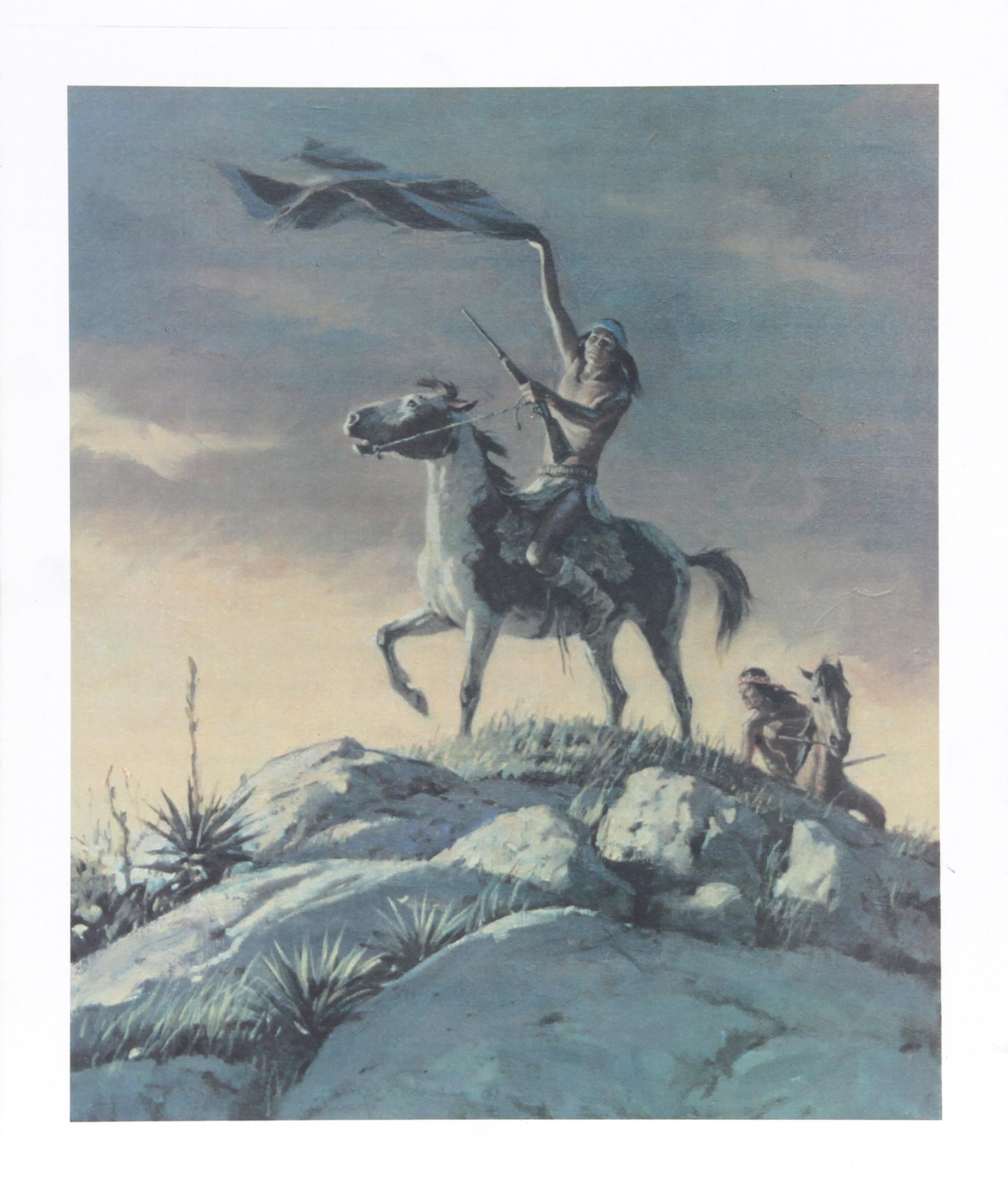 Señales de manta, litografía de arte del oeste americano de Duane Bryers