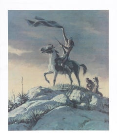 Blanket Signals, American Western Art Lithograph by Duane Bryers