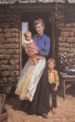 Five Feet Of Backbone, American Impressionist Lithograph by Duane Bryers