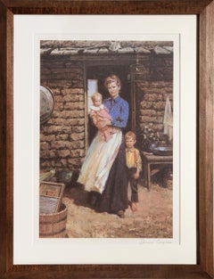 Five Feet Of Backbone, lithographie impressionniste américaine de Duane Bryers