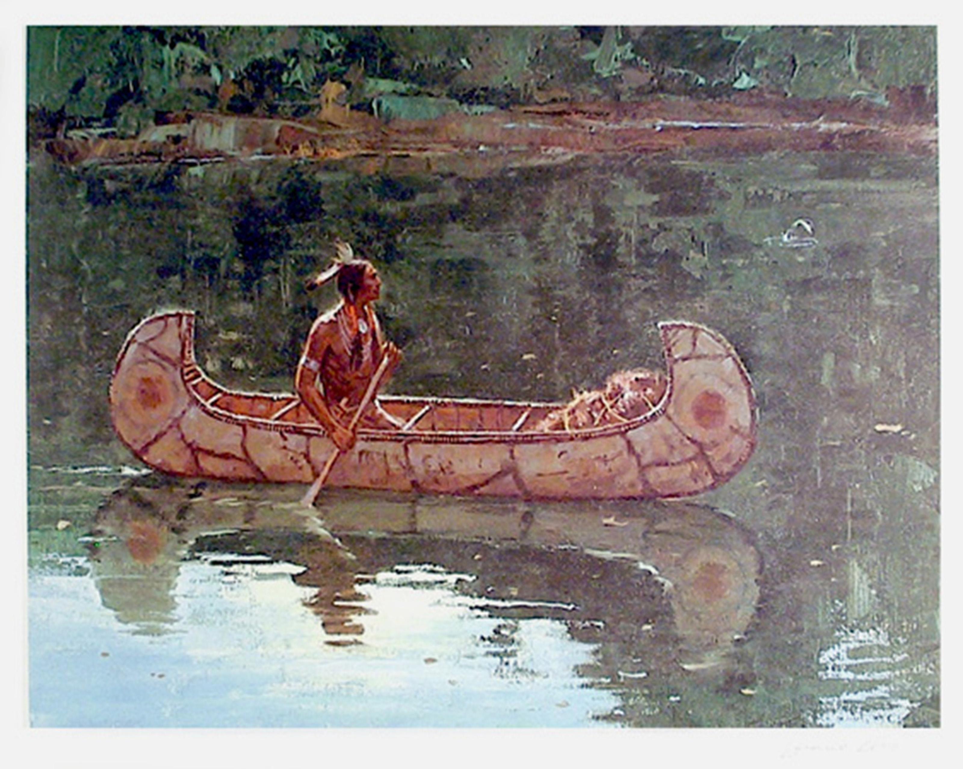 Duane Bryers, estadounidense (1911 - 2012) - Green River, Año:  1979, Medio:  Litografía, firmada y numerada a lápiz, Edición:  300, AP, Tamaño de la imagen:  17 x 22,5 pulgadas, Tamaño:  54,61 cm x 71,12 cm, Descripción:  En este sereno grabado,