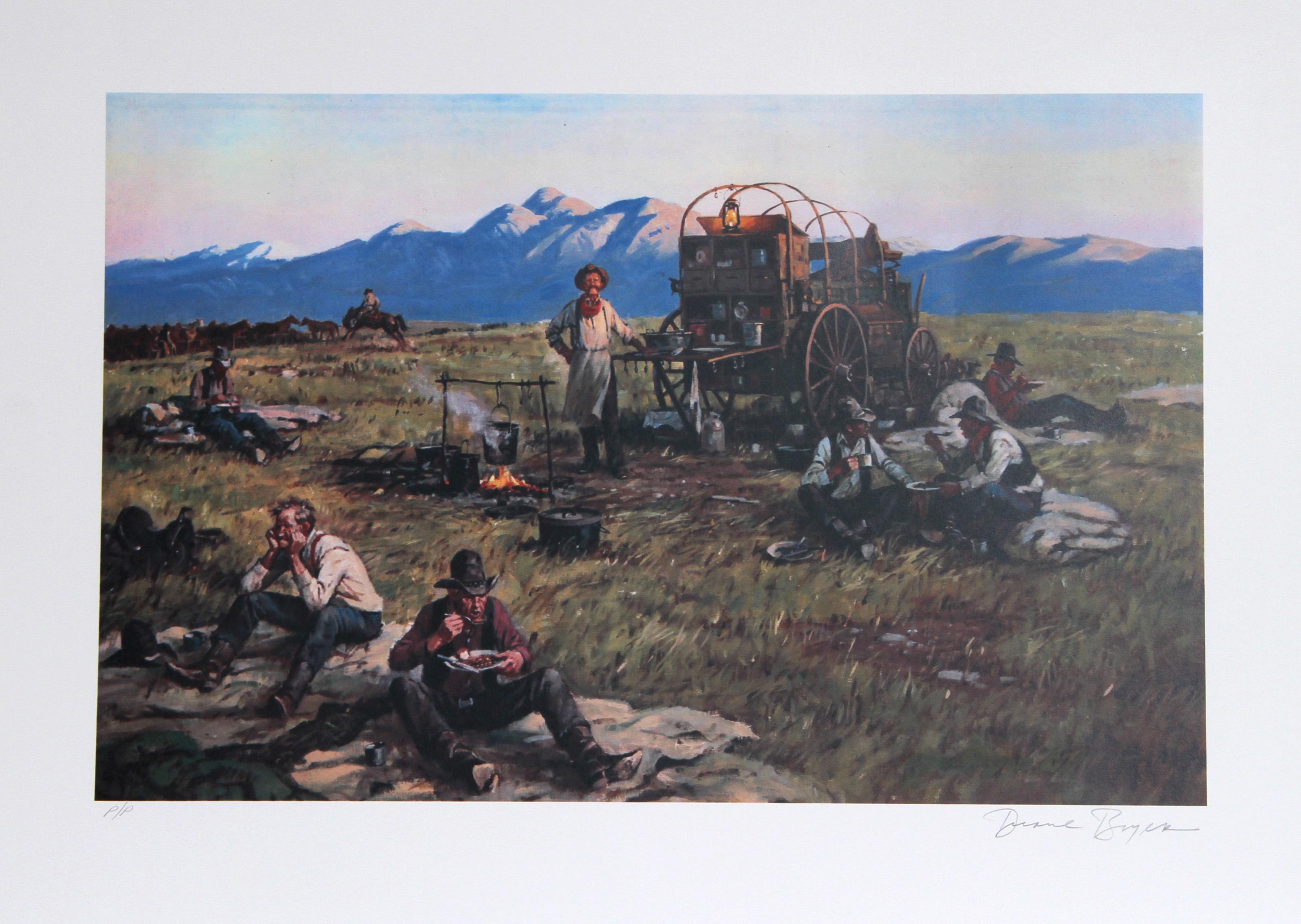 Duane Bryers, estadounidense (1911 - 2012) - Su familia, Año:  1979, Medio:  Litografía, Firmada y numerada a lápiz, Edición:  300, AP, Tamaño de la imagen:  14.5 x  22,5 pulg:  54,61 cm x 73,66 cm, Descripción:  En este grabado de Duane Bryers, el