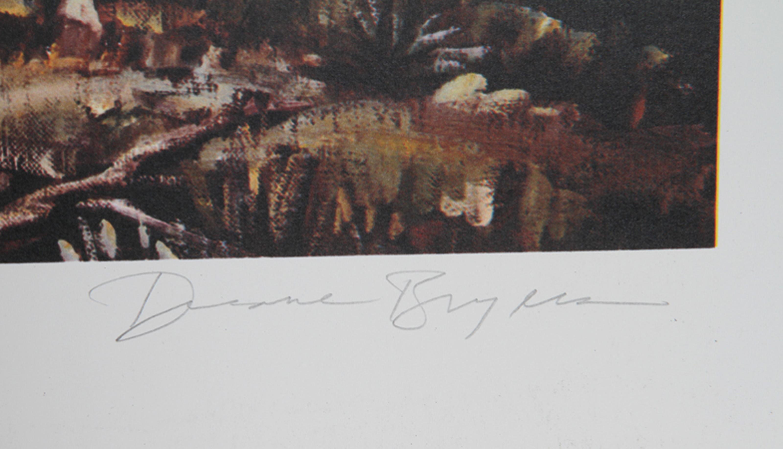Silbato de tren solitario, litografía de arte del Oeste americano de Duane Bryers en venta 1