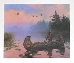 Morning Flight, American Western Art Lithograph by Duane Bryers