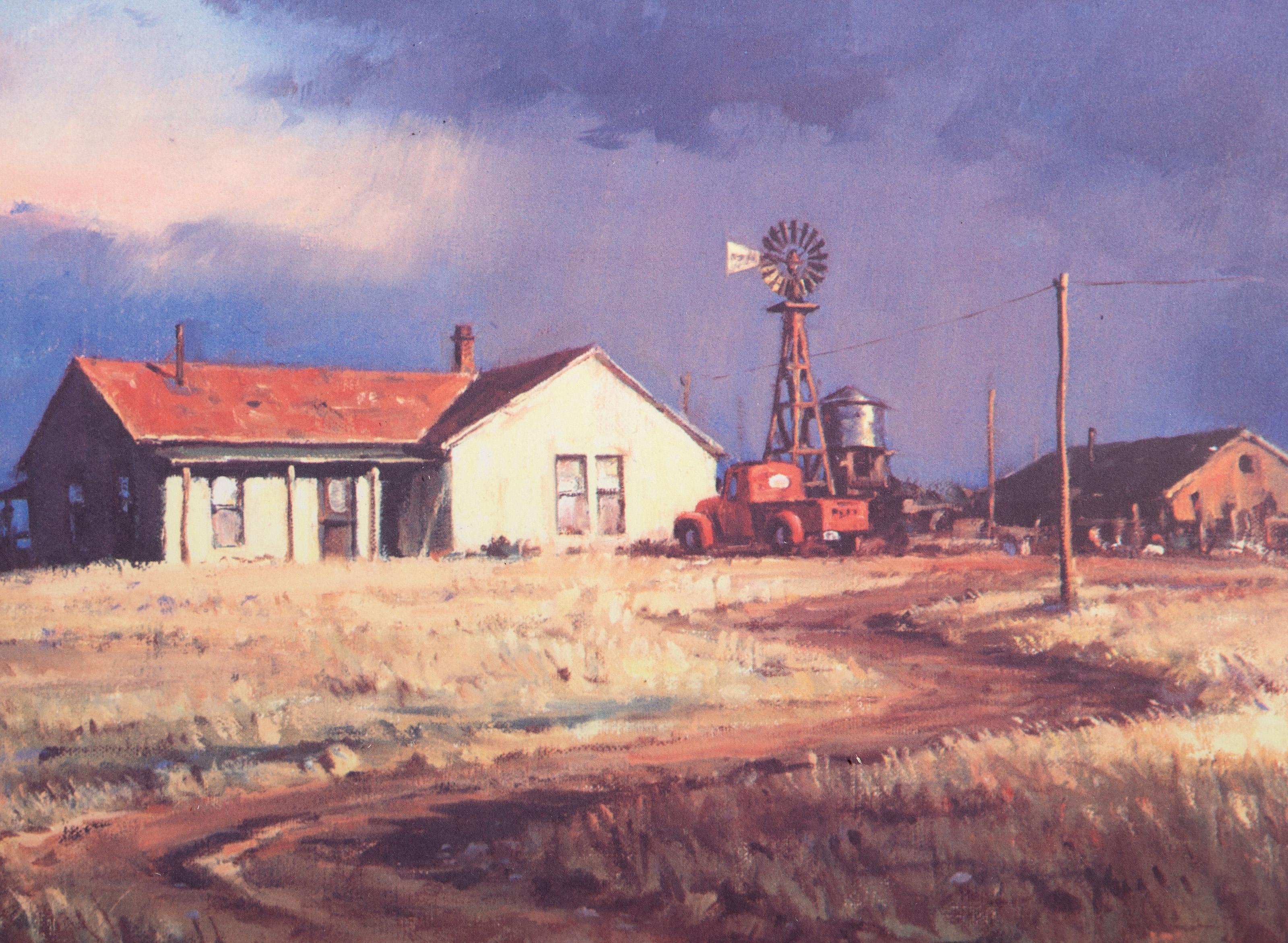 La moglie del ranchero, litografia impressionista americana di Duane Bryers in vendita 2