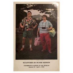 Duane Hanson Vintage Exhibition Poster Signed Cranbrook Academy of Art Museum 19