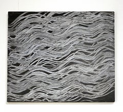 Painting Texture Black White Large Abstract Impasto