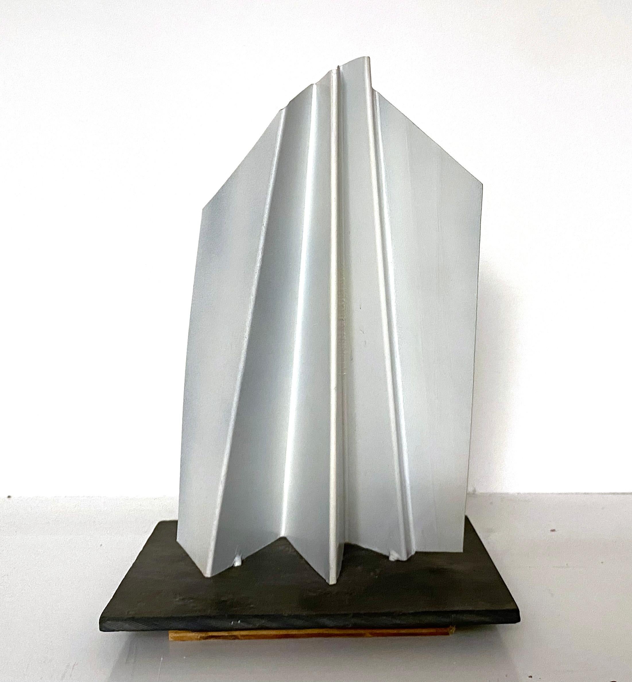 Duane Hatchett Abstract Sculpture - Sculpture Metal Abstract Painted White
