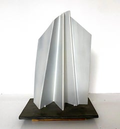 Sculpture Metal Abstract Painted White