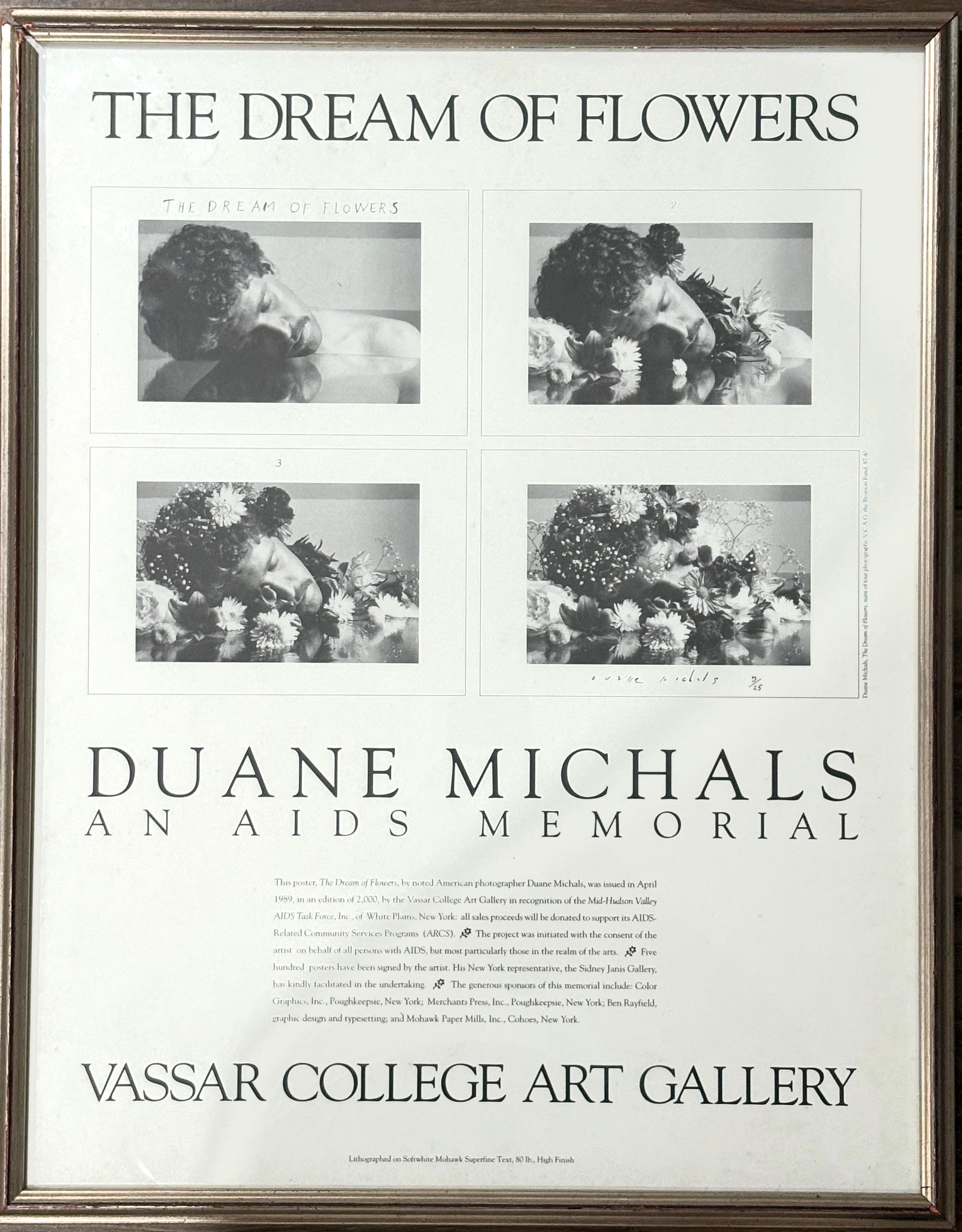 "Il sogno dei fiori: un poster commemorativo dell'AIDS". - Print di Duane Michals