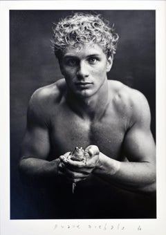 Duane Michals, Signed and Numbered Photograph 'Blonde Boy with Frog'