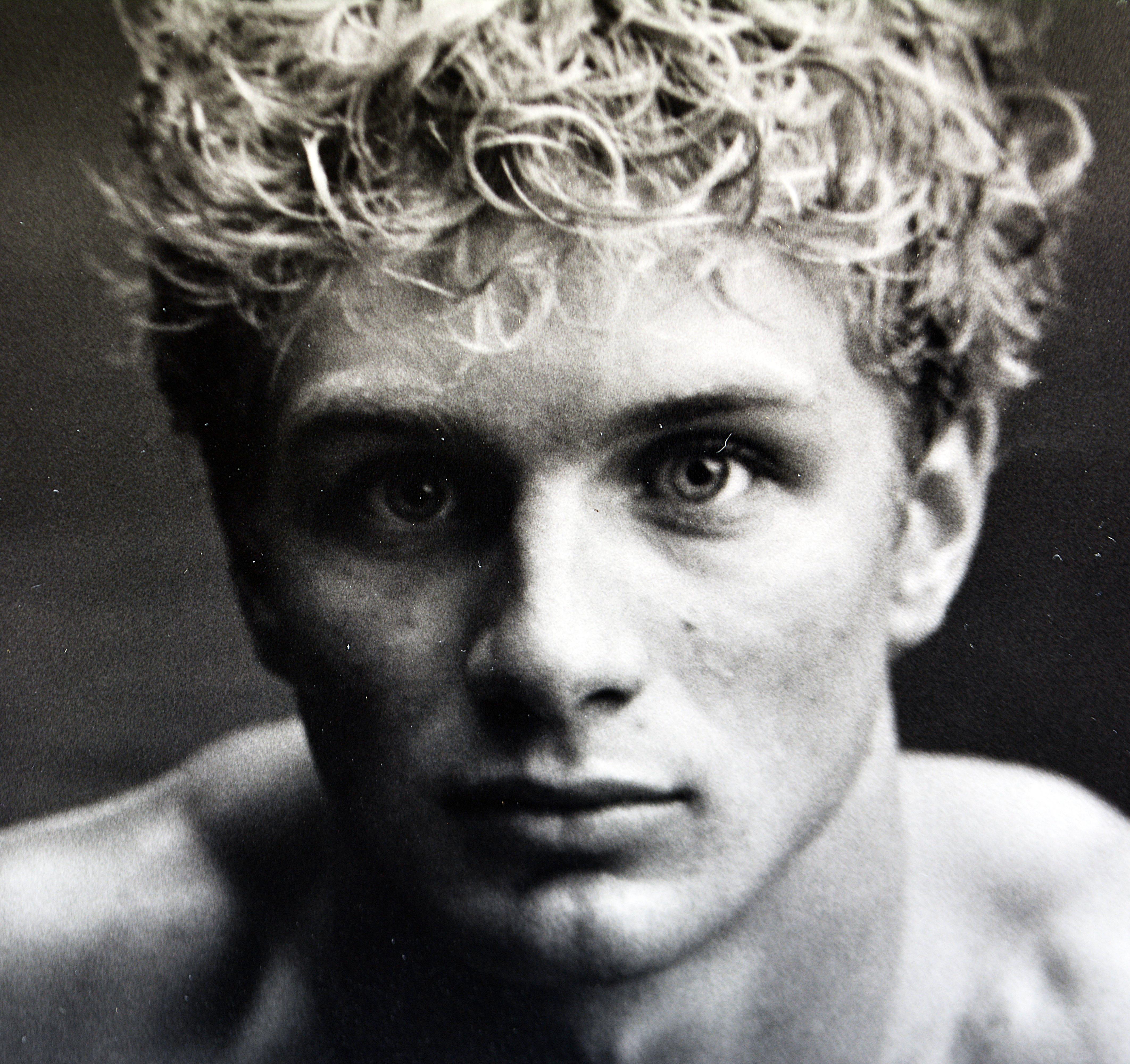 Modern Duane Michals, Signed and Numbered Photograph 'Blonde Boy with Frog'