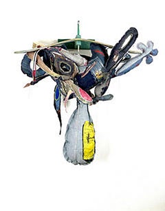 "Scultura in tecnica mista "Playground Punching Bag