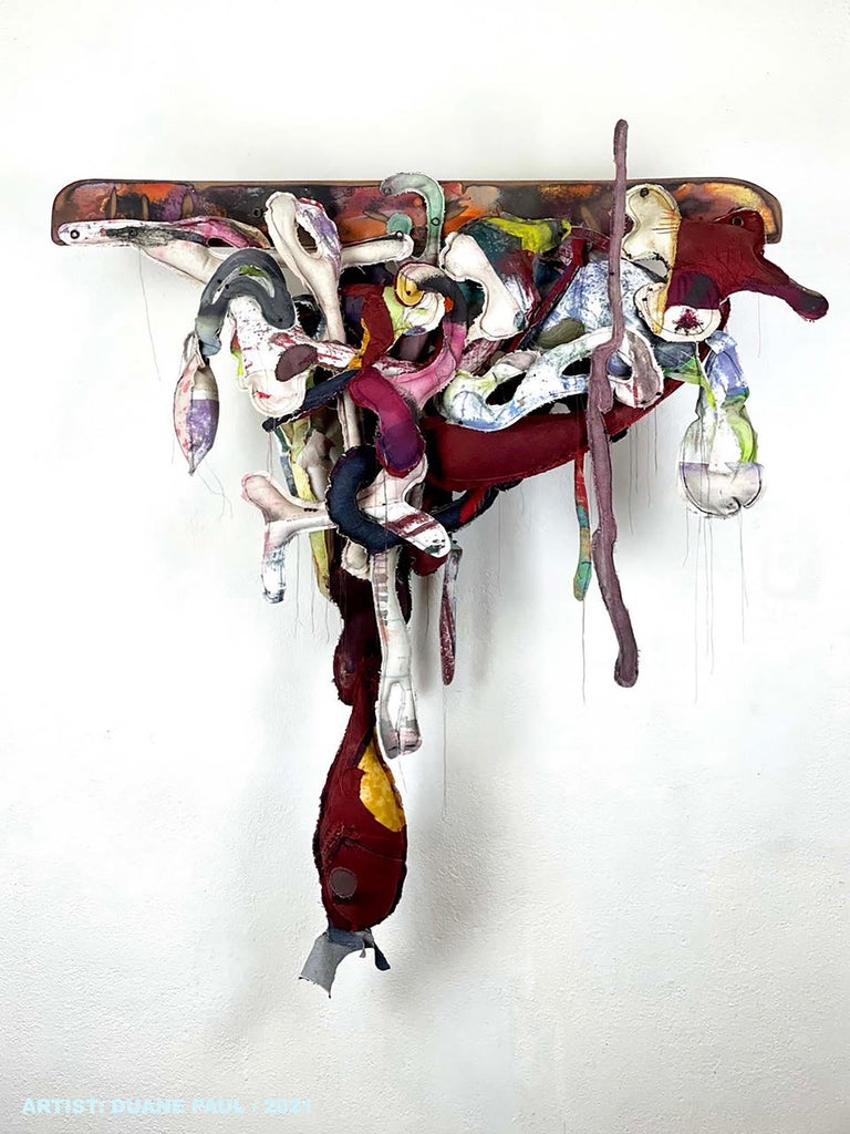 Duane Paul Abstract Sculpture - "Uptown Tapestry " Mixed Media Sculpture