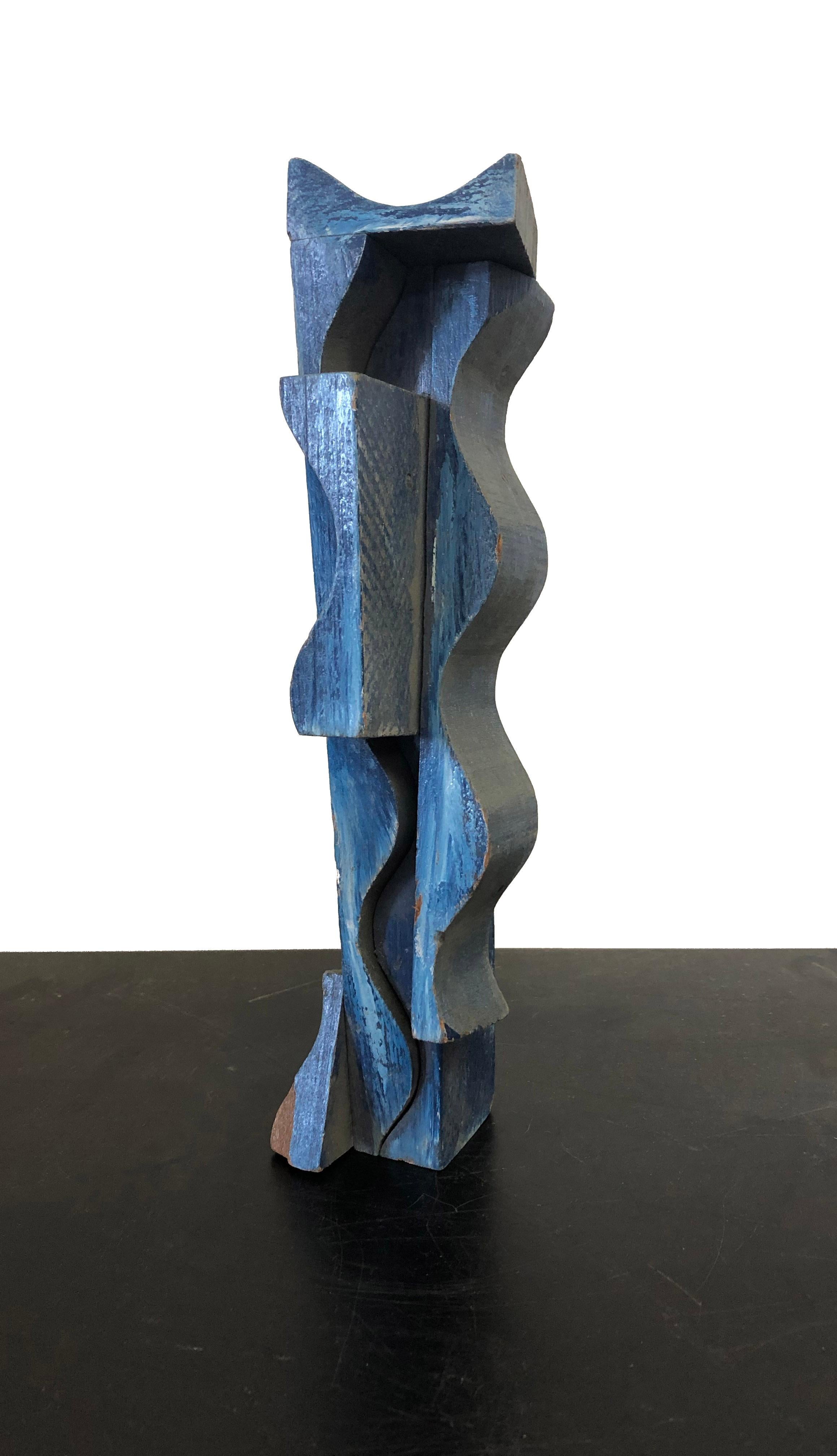 American Geometric Abstract Important Dyed Wood Sculpture Study Duayne Hatchett - Painting by Duanye Hatchett