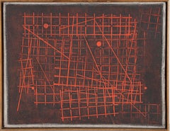 Geometric Abstract Oil Painting Duanye Hatchett Original Modernist Early Work