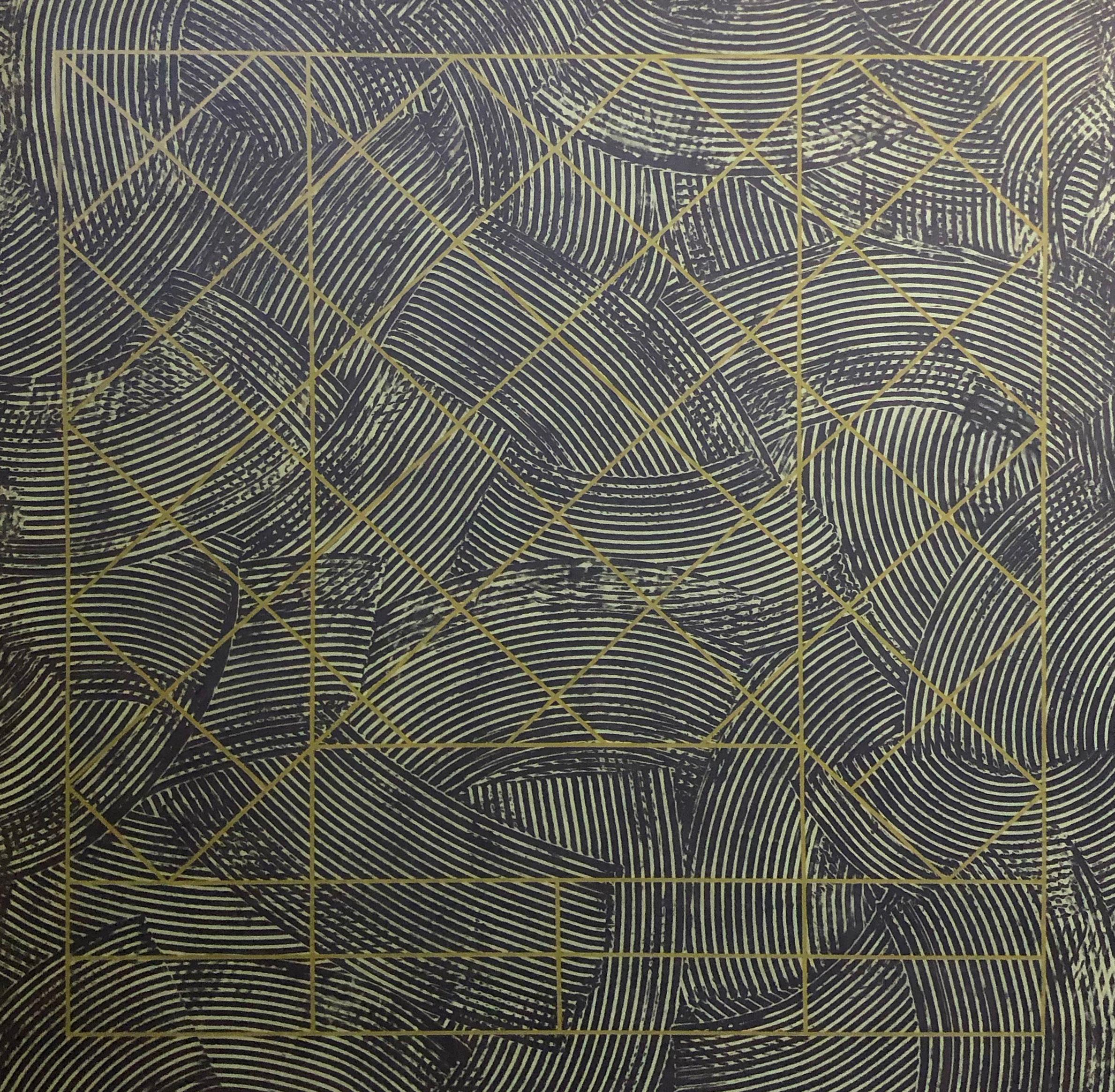 A monumental abstract painting by Duayne Hatchett titled 