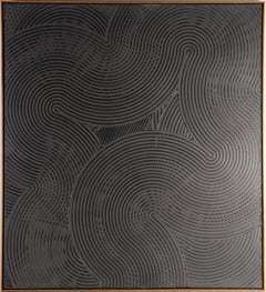 Large Mid Century Modern Texas Artist Abstract Expressionist Action Painting