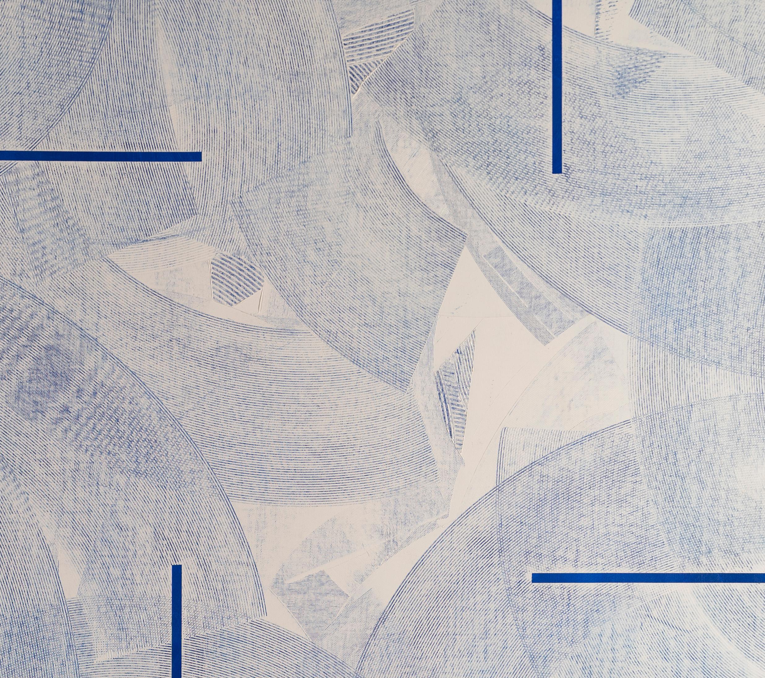 Grande quadro d'azione espressionista astratto dell'artista texano della metà del secolo scorso - Abstract Painting Grigio di Duanye Hatchett