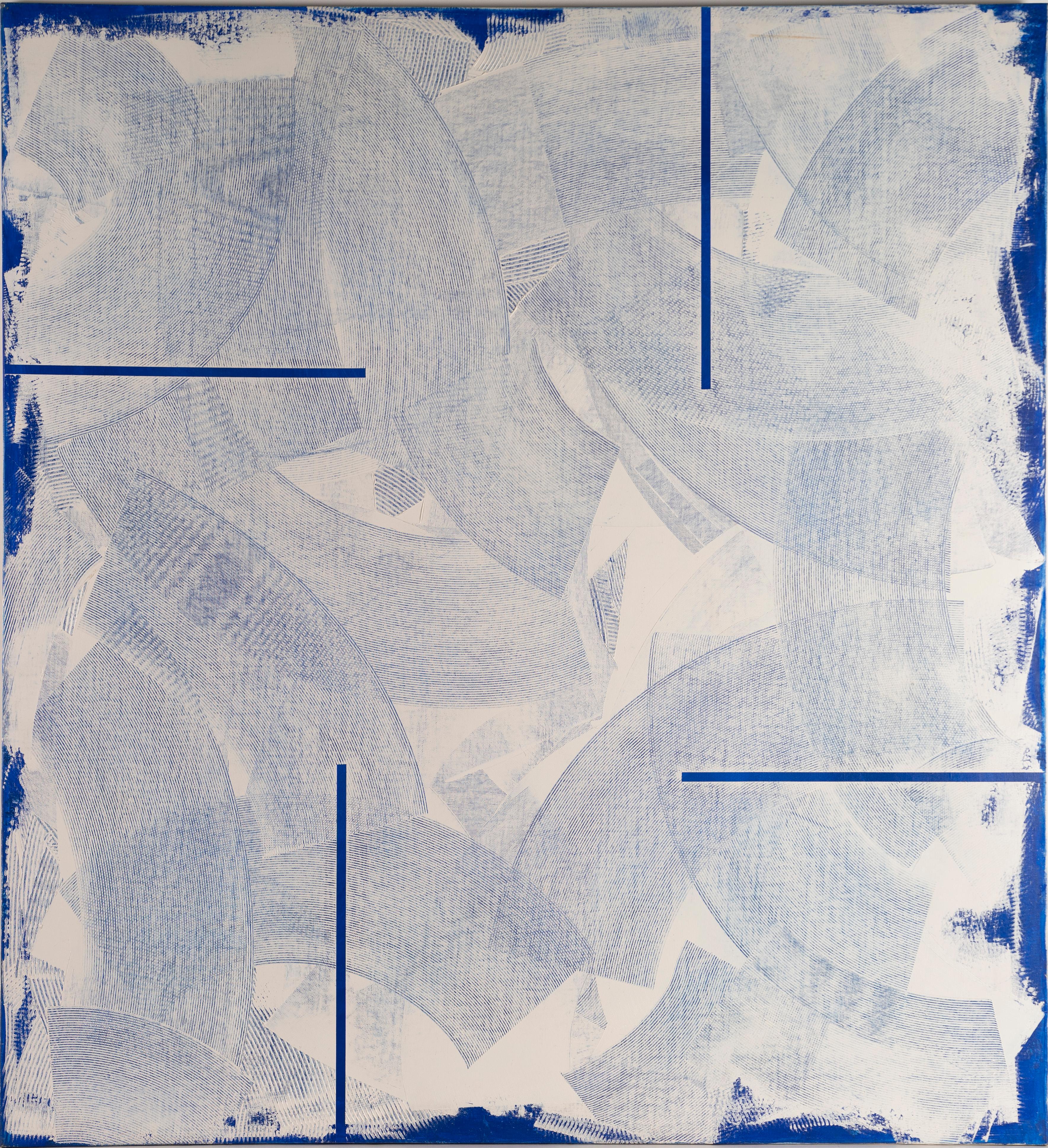 Abstract Painting di Duanye Hatchett - Grande quadro d'azione espressionista astratto dell'artista texano della metà del secolo scorso