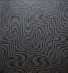 Large Mid Century Modern Textural Abstract Expressionist Action Oil Painting