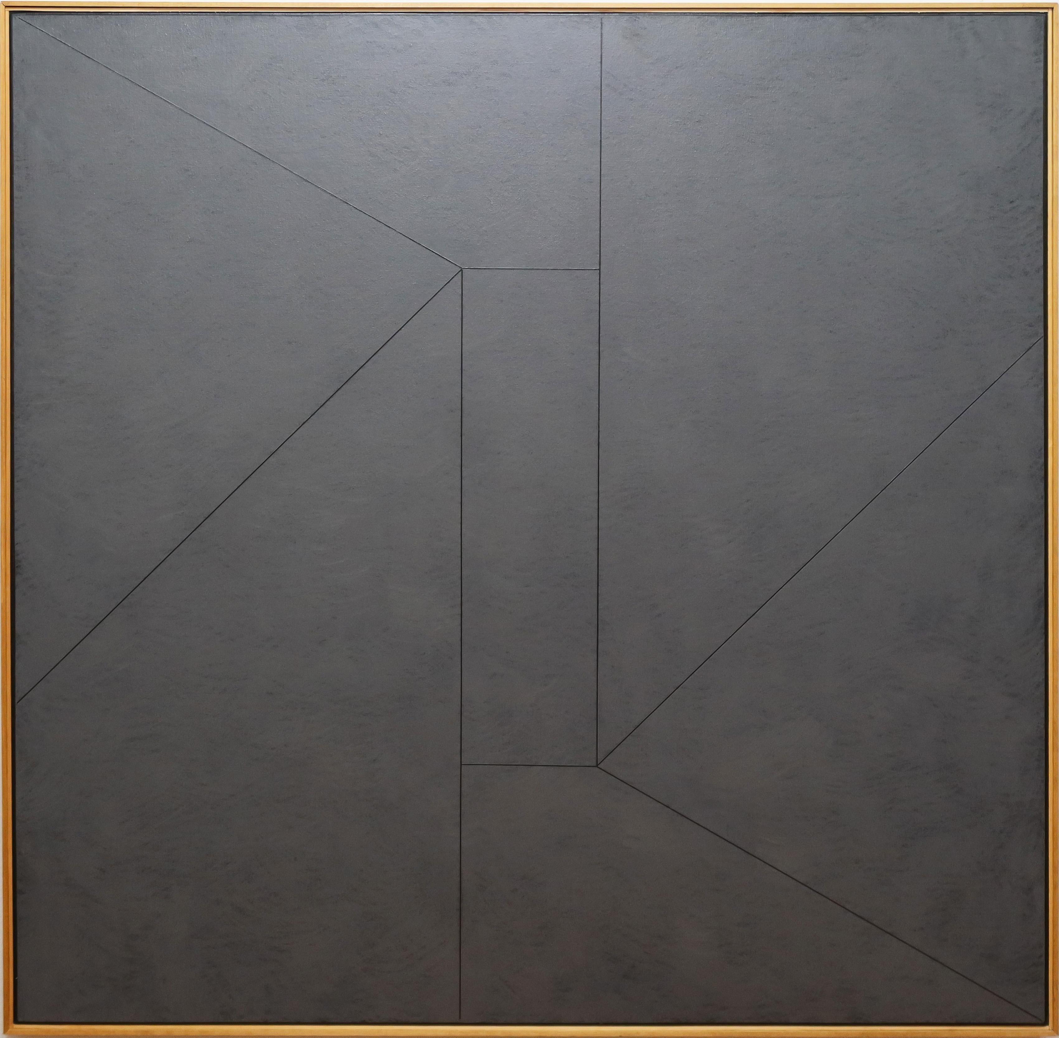 Abstract Painting di Duanye Hatchett - Monumentale dipinto ad olio del Mid Century Modern Astratto Minimalista dal design elegante