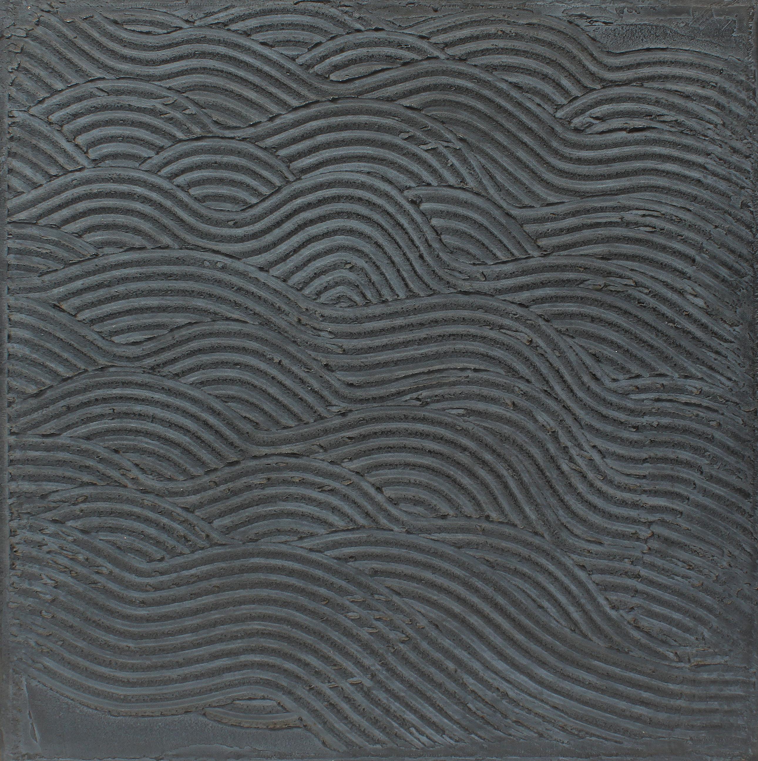 Pittura ad olio d'epoca americana modernista astratta minimalista della scuola di New York - Painting Astratto di Duanye Hatchett
