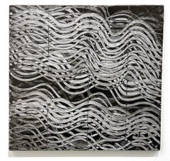 Painting Texture Black White Large Abstract Impasto