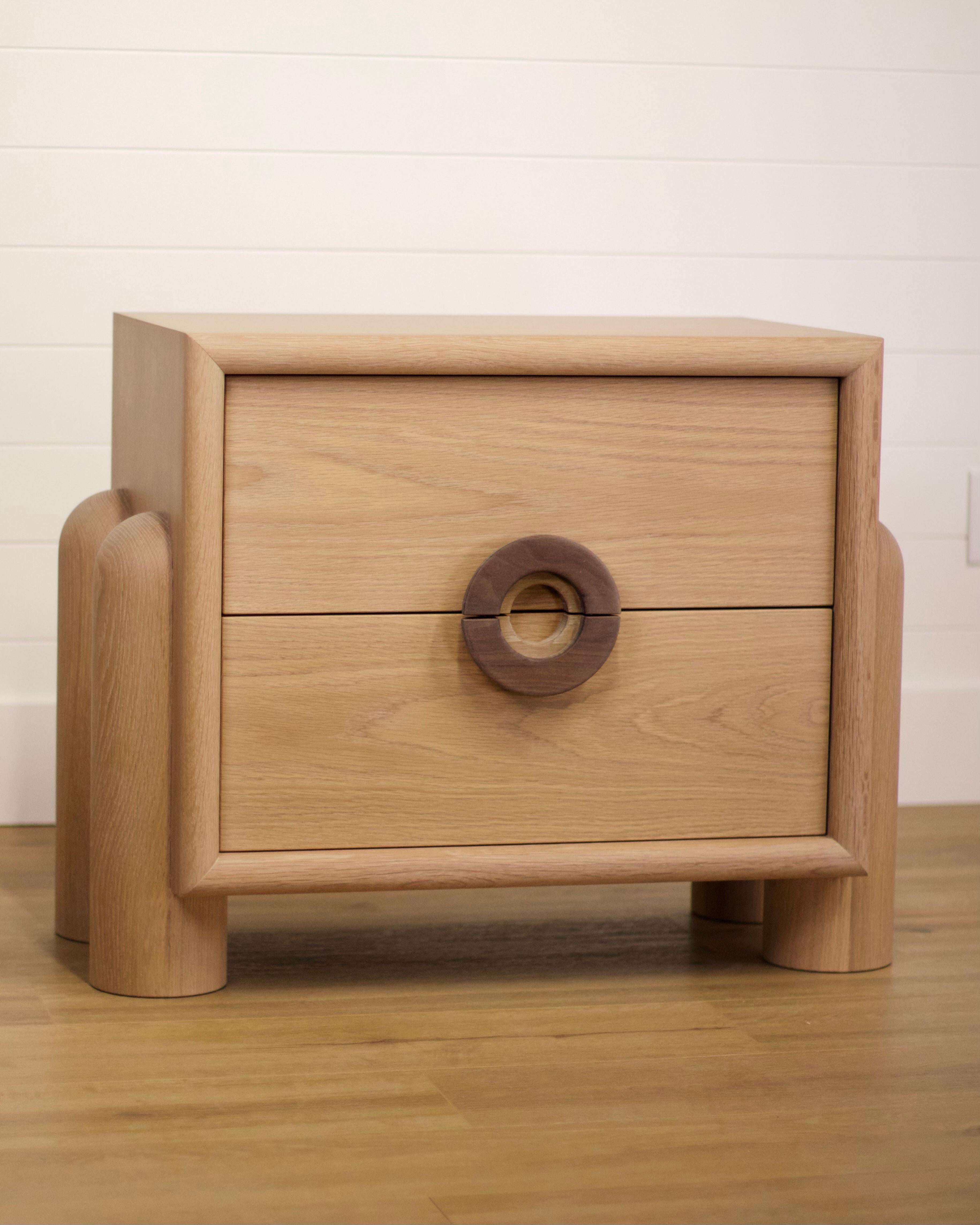 Dub 1 Nightstand in White Oak In New Condition For Sale In Hermosa Beach, CA