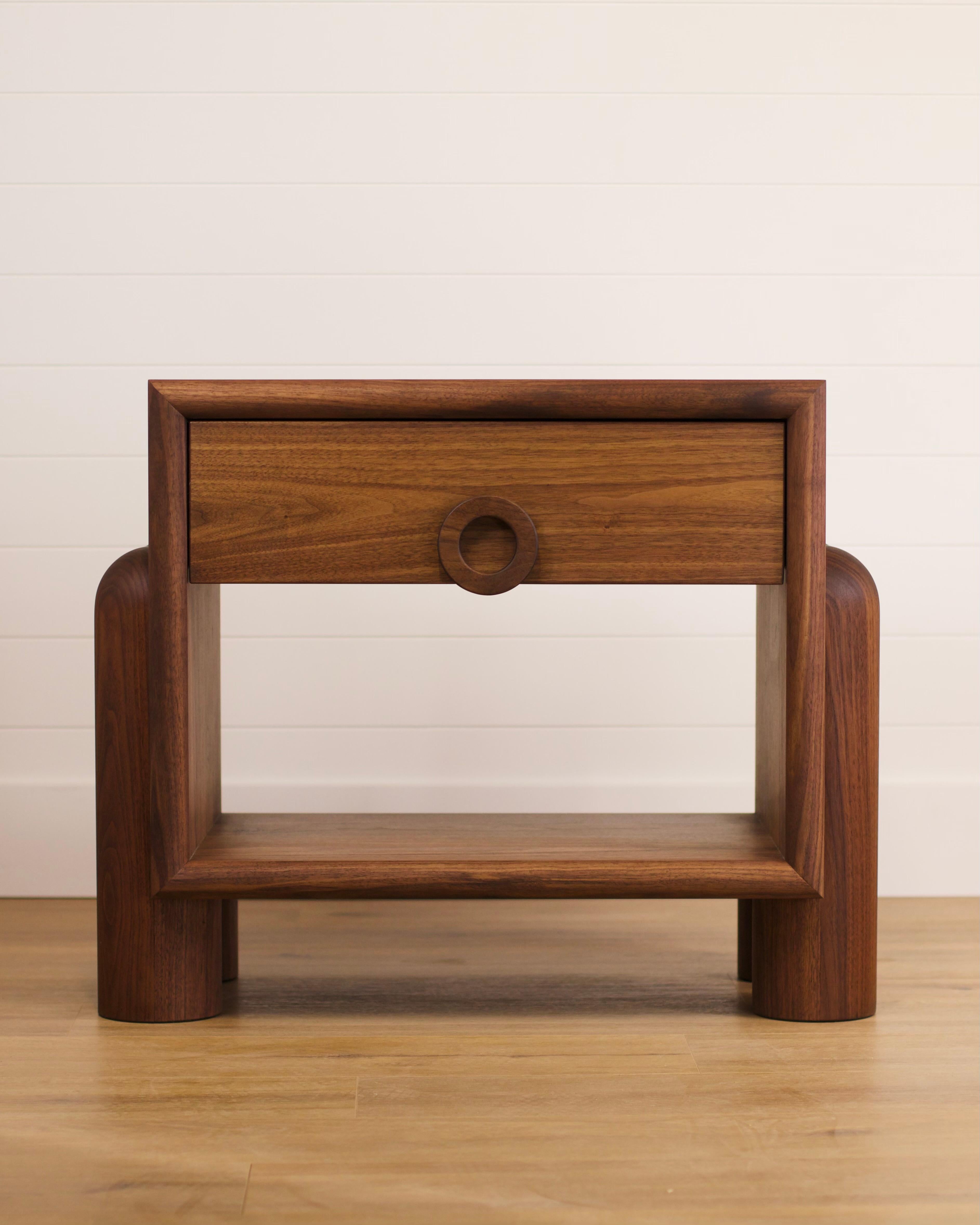 Hand-Crafted Dub series Nightstand in Walnut For Sale