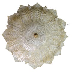 Dubai, Large Size Murano Glass Gold Flush Mount, 1970s