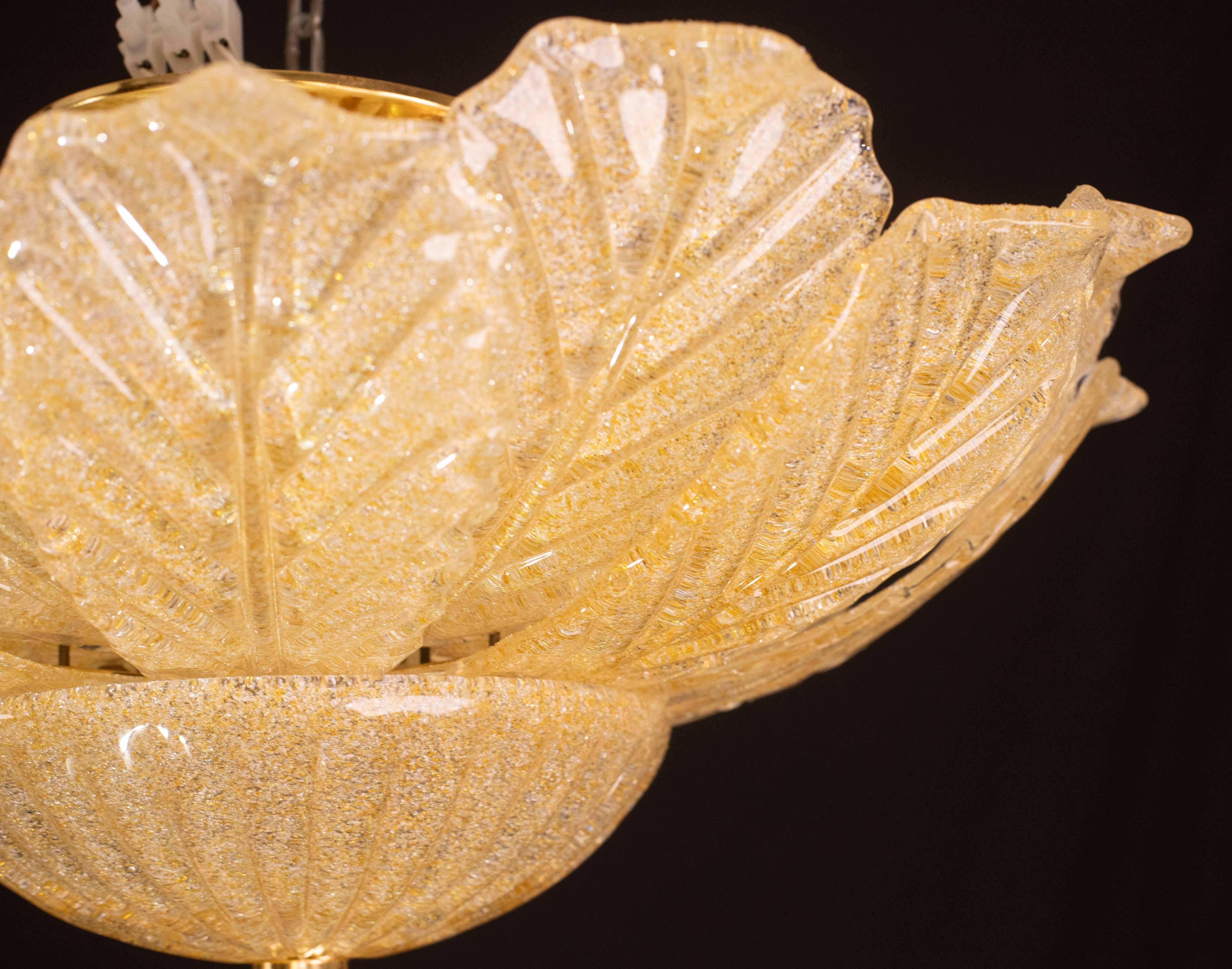 Dubai, empotrable dorado de cristal de Murano, años 70 en venta 7