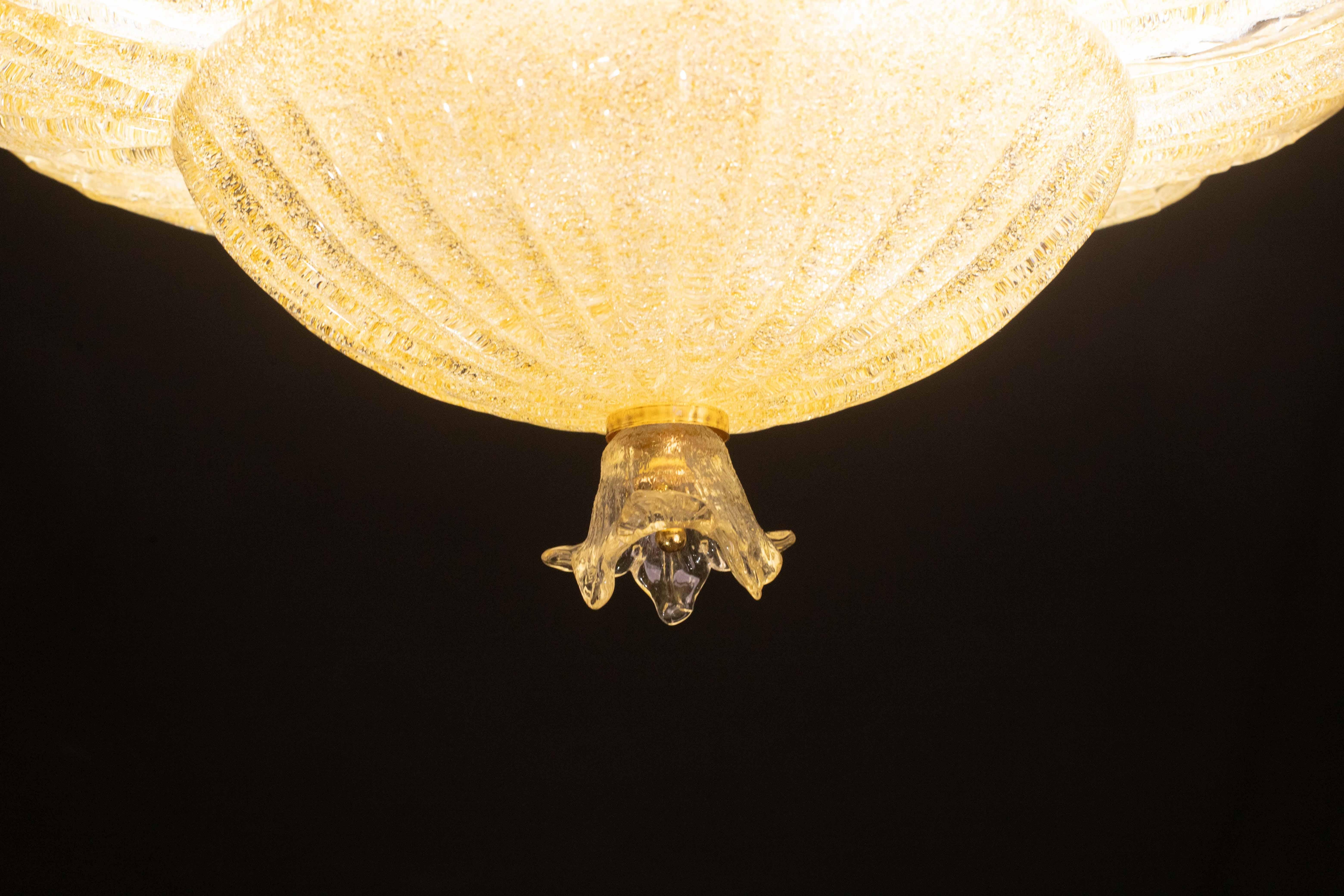 Dubai, empotrable dorado de cristal de Murano, años 70 Cristal de Murano en venta