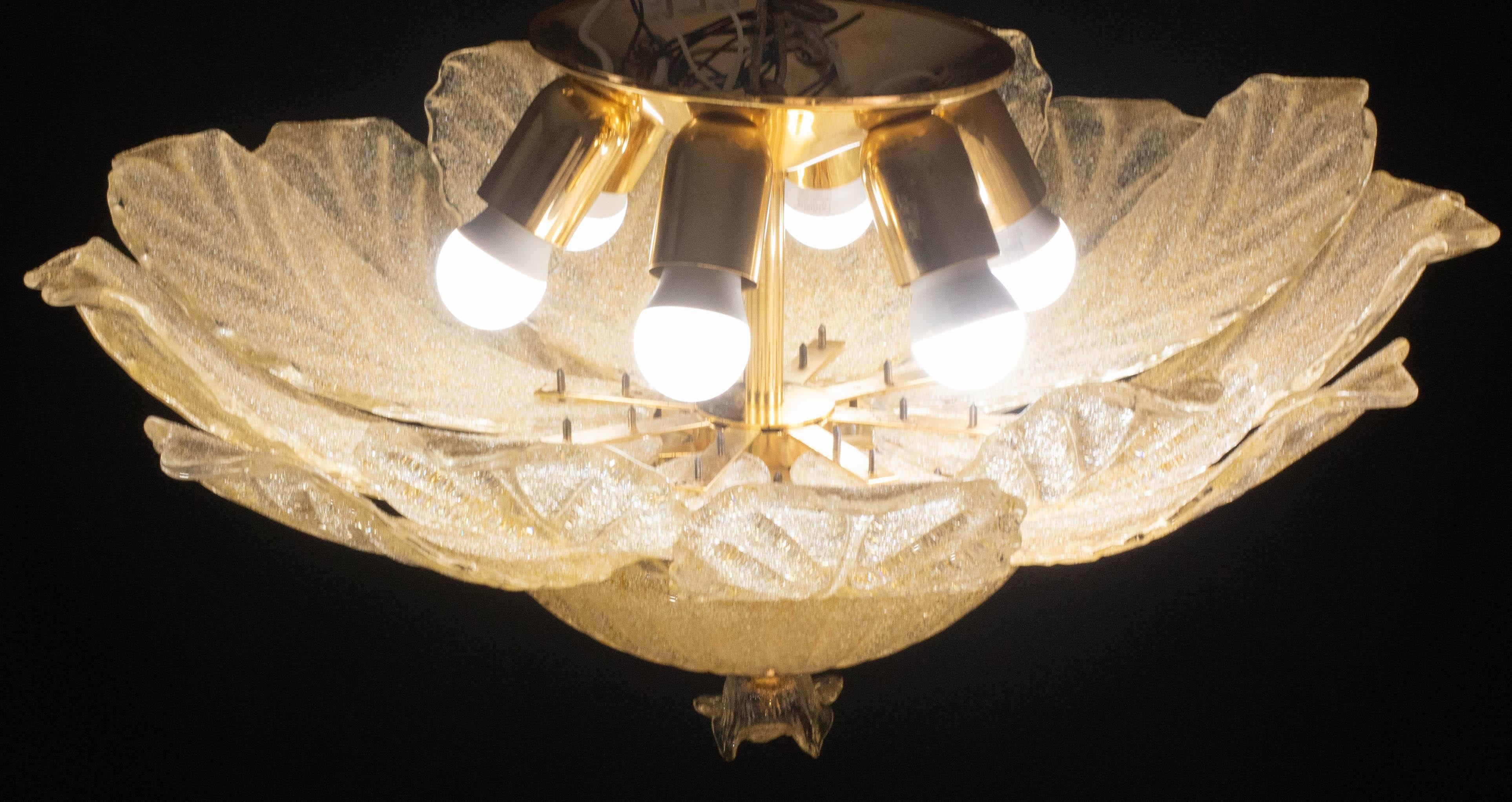 Dubai, empotrable dorado de cristal de Murano, años 70 en venta 1
