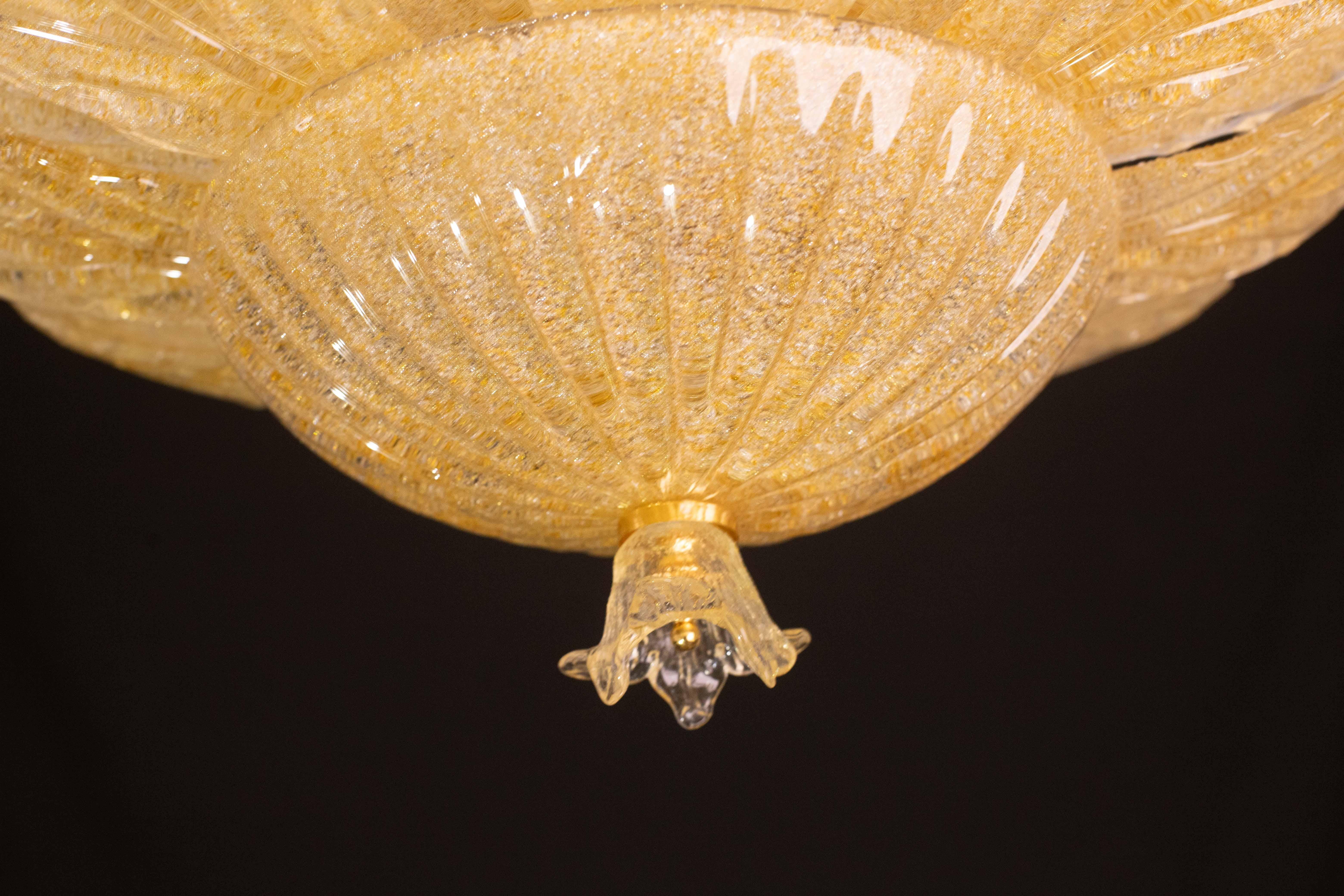 Dubai, empotrable dorado de cristal de Murano, años 70 en venta 4